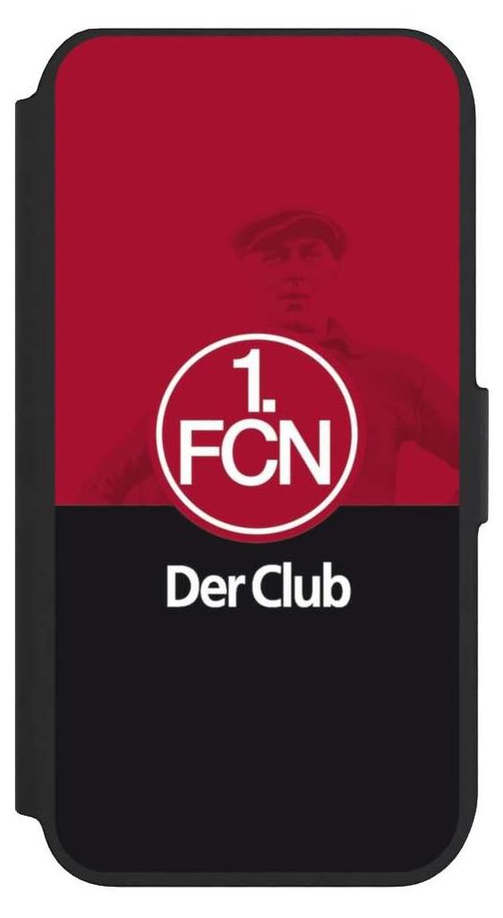 NIVOCASE Klapphülle für Apple iPhone 8 Handyhülle aus Kunst Leder NIVOflip schwarz 1. FC Nürnberg Der Club Offizielles Lizenzprodukt