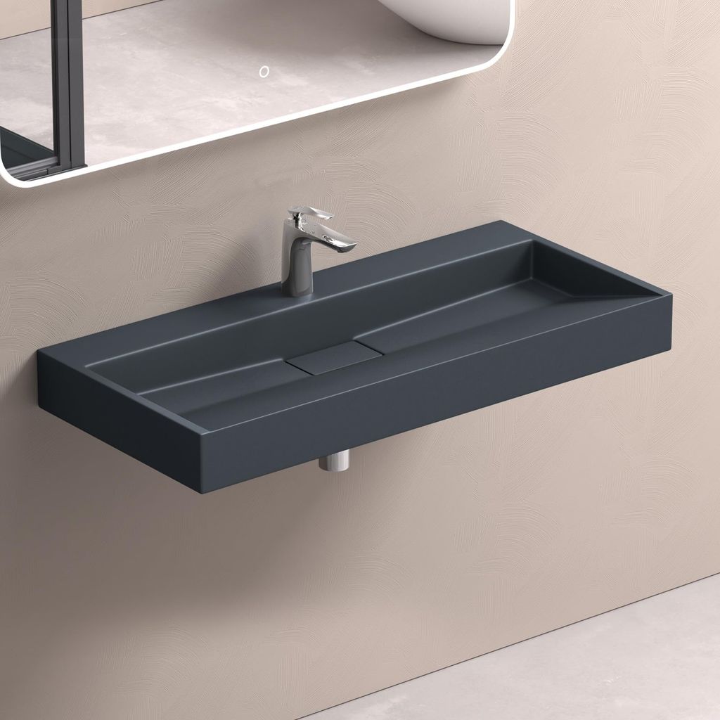 doporro Waschbecken Aufsatzwaschbecken Mineralguss Produktbild 