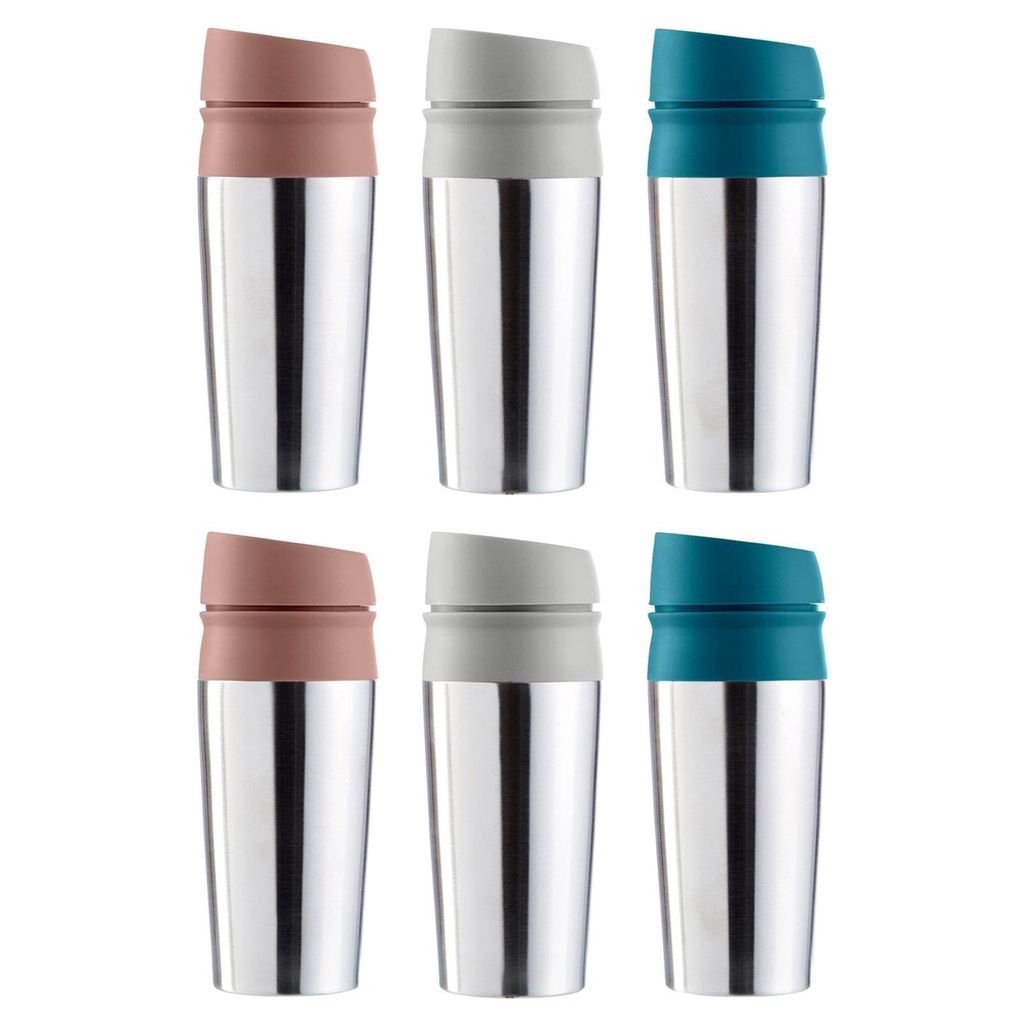 6er Set Thermobecher 450ml Isolierbecher Edelstahl Produktbild 