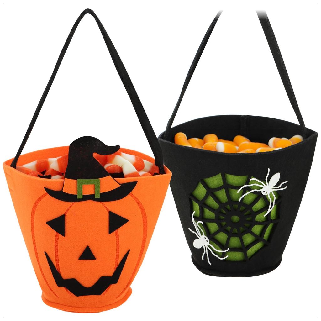 com-four® 2x Halloween Tasche - Beutel zum Sammeln von Produktbild 
