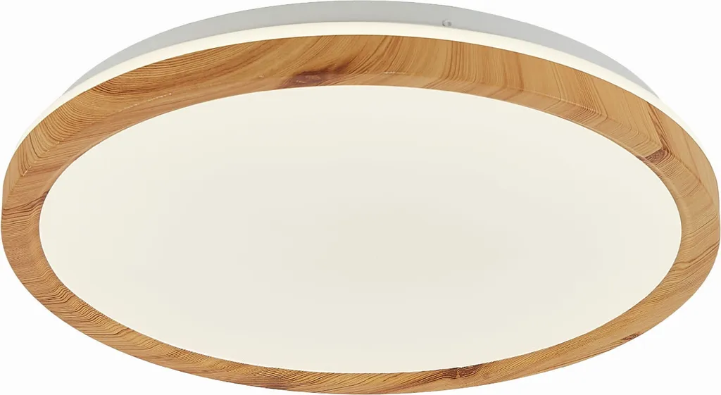 Plafonnier LED KATO : solution éclairage naturel bois pour bas plafond