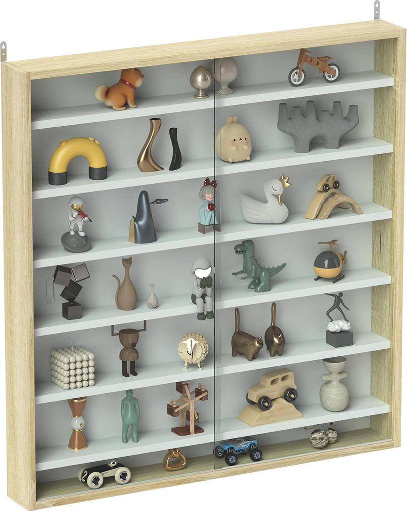 HOMCOM Vitrine pour collection vitrine murale 80 x 9,5 x 83 Image du produit 