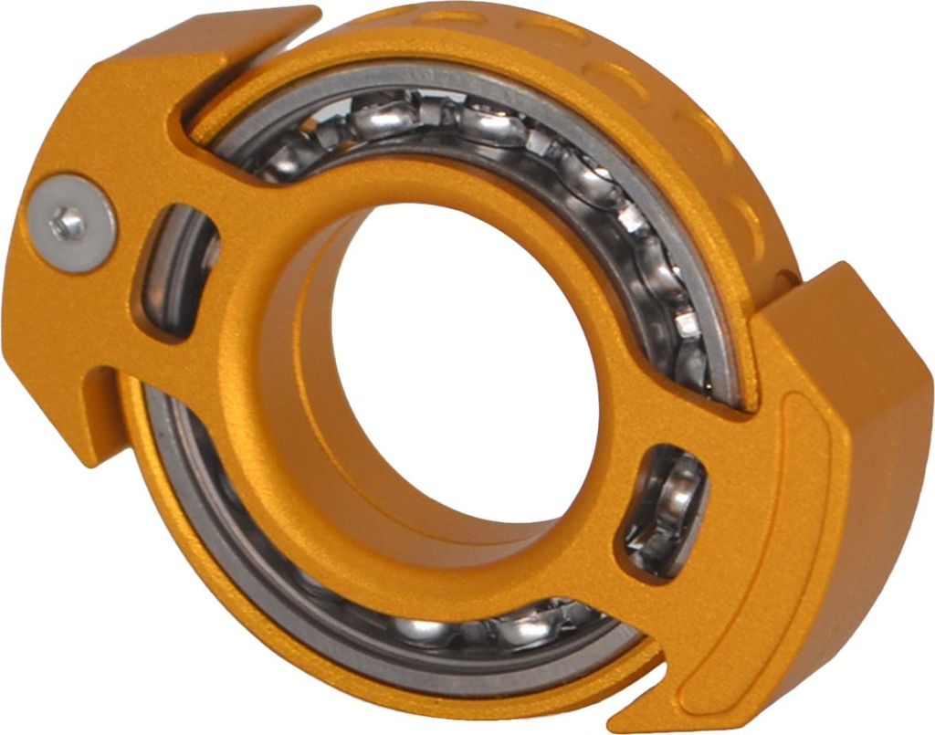 Dynamischer Fidget Spinner im Reaktor-Design - Knalliges Orange - Anti-Stress Spielzeug für lebendige Handbewegung