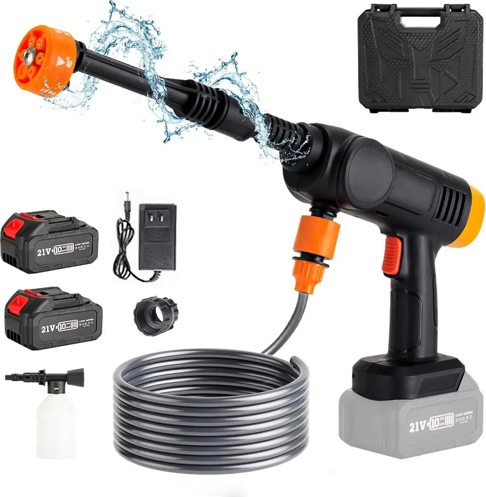 Idropulitrice a Batteria Braun 21V - 200 Bar - Kit Professionale Auto