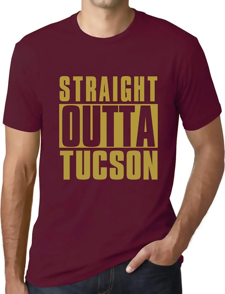 Herren Grafik T-Shirt Straight Outta Tucson Öko-Verantwortlich Vintage Jahrgang Kurzarm Lustige Druck Geburtstag Geschenk Mann
