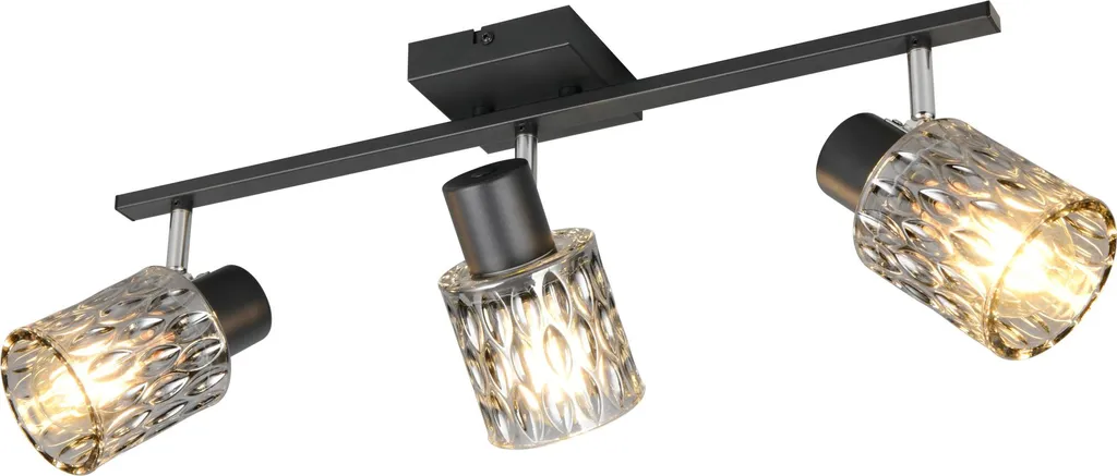 Lampada Design Soffitto Metallo e Vetro Fumé 55 cm | Plafoniera Luxury