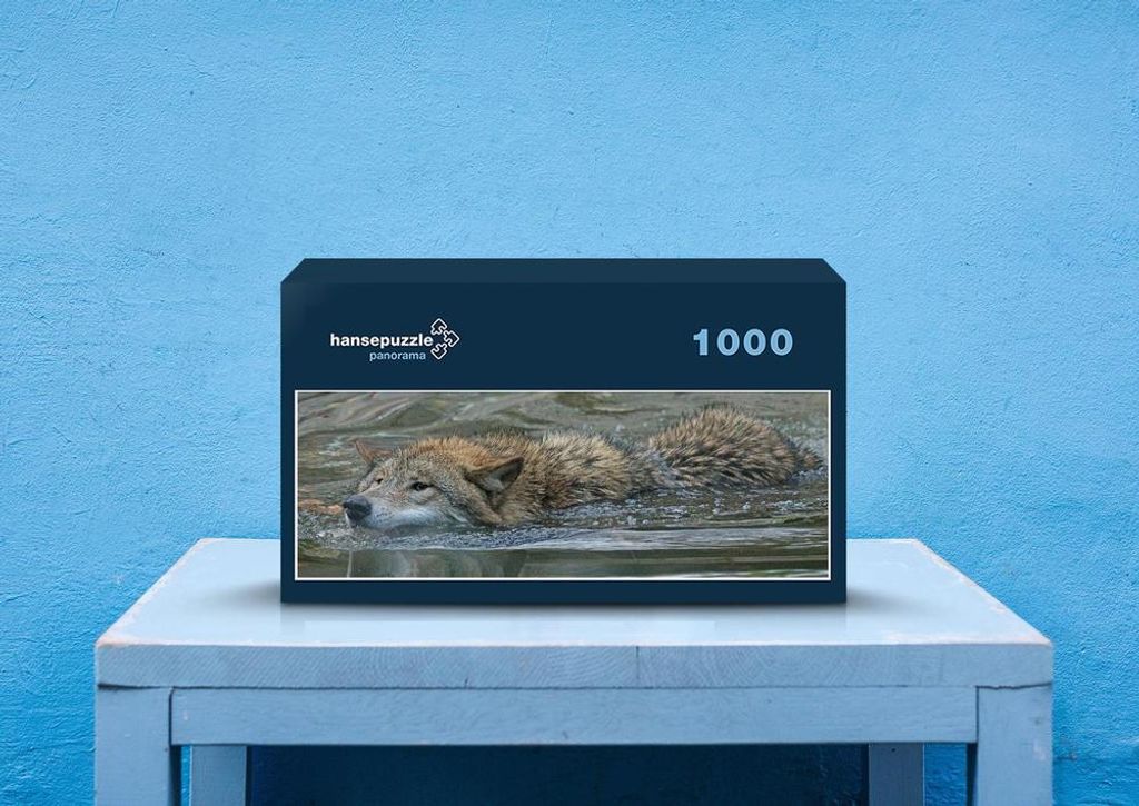 hansepuzzle 30415 - Wolf Puzzle, 1050 Teile, Tierwelt, 60,0 x 46,0cm mit hochwertiger Aufbewahrung, Kartonbox und wiederverschließbarem Beutel