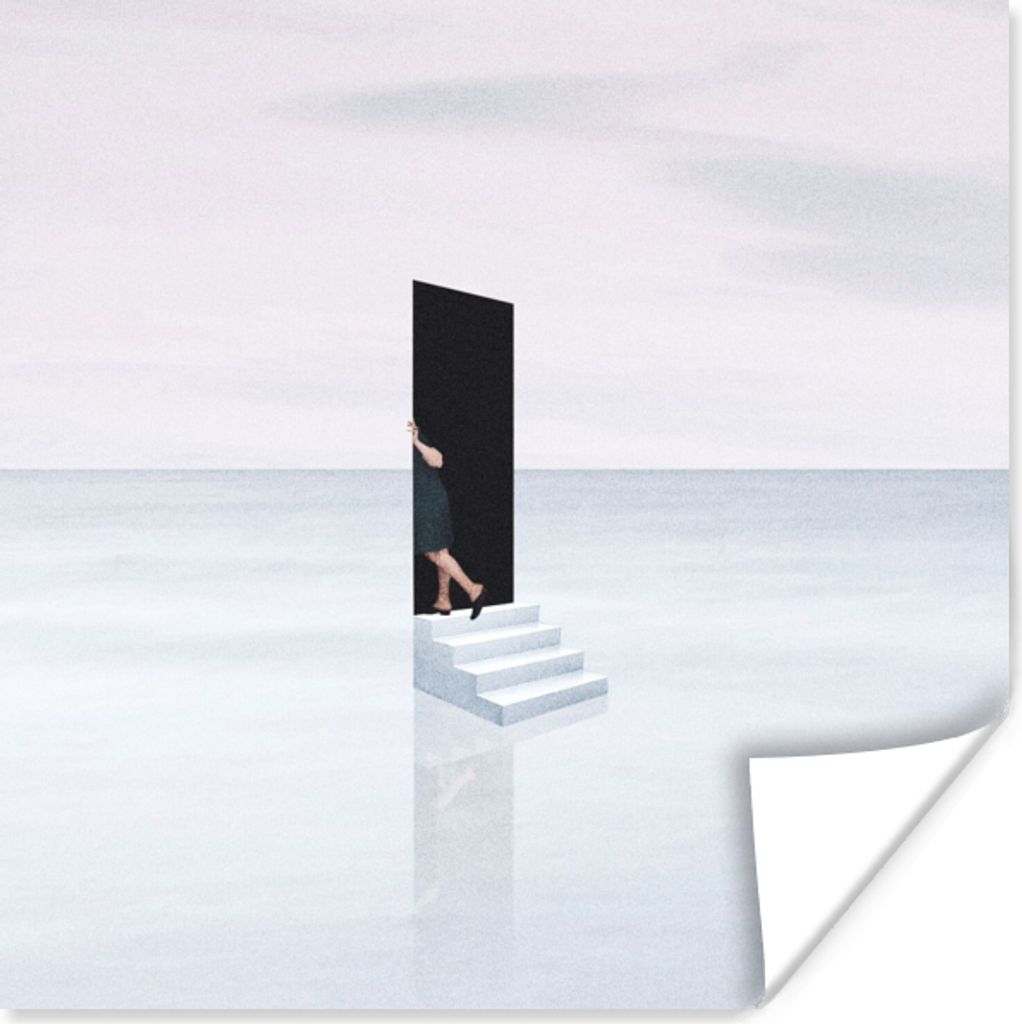 MuchoWow Poster Vintage - Tür - Abstrakt 75x75 cm - Wand Dekoration