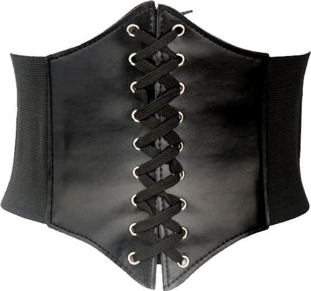 Cintura elastica per corsetto da donna, nera, materiale Immagine del prodotto 
