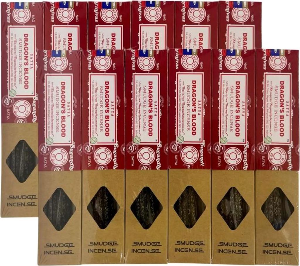 Something Different - "Satya" Klecks Räucherstäbchen, Drachenblutbaum (12er-Pack) SD10880 (Einheitsgröße) (Bunt)
