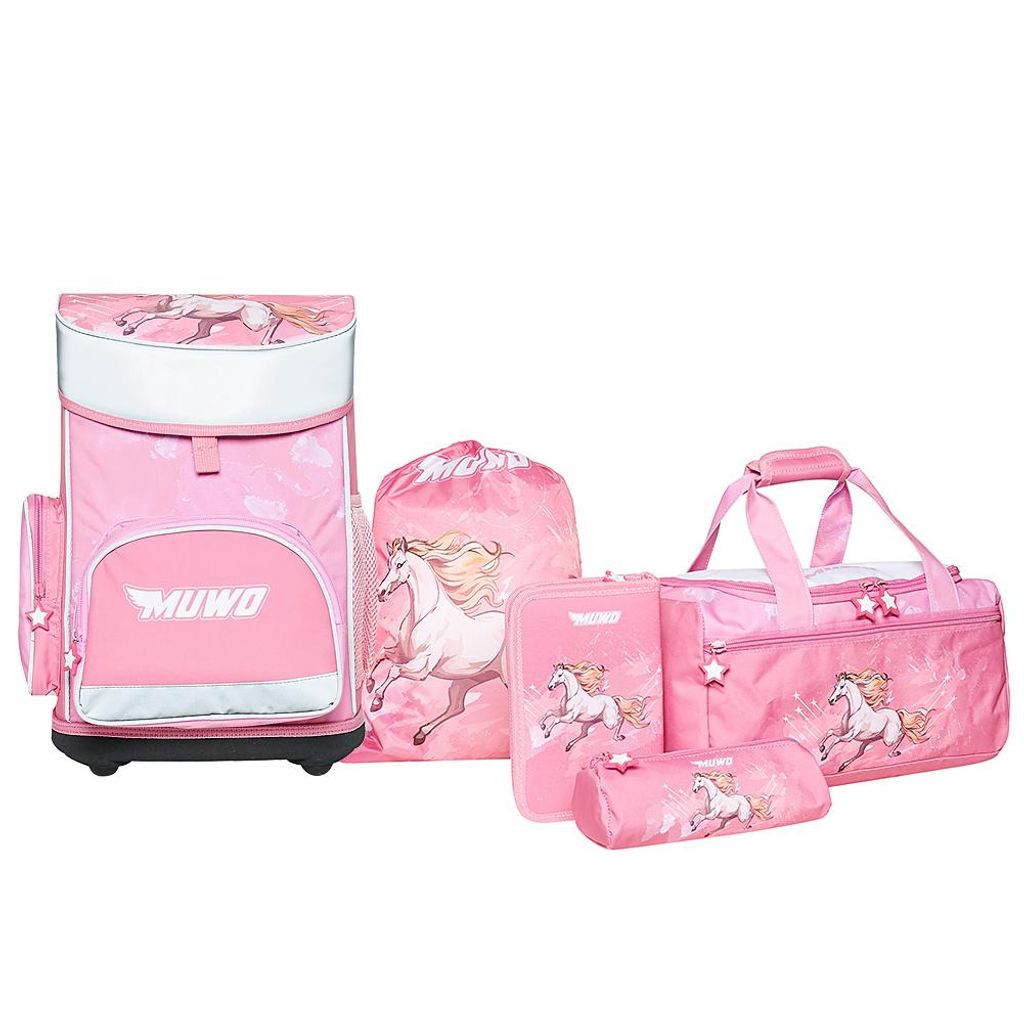MUWO "Lil Horse" Kinder Schulranzen Set 5tlg. | MW-355 Produktbild 