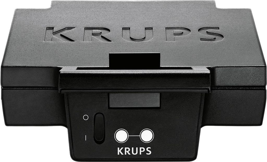 A black Krups sandwich maker accessory shown from a frontal view.
