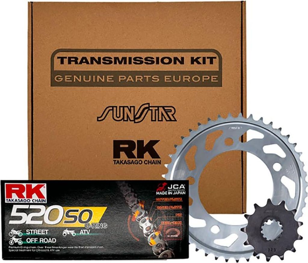 Rk Kcsu0047-so 520sunstar Getriebekit Silber 15t / 41t Silber 15t