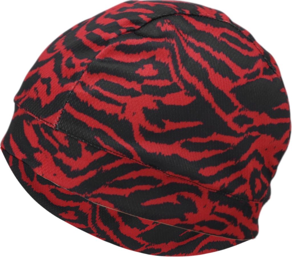 Fahrradmš¹tze Schwei?- Und Feuchtigkeitsableitend Atmungsaktiv Helm Innenfutter Polyester Rot Schwarz 26x17cm 1 Stš¹ck