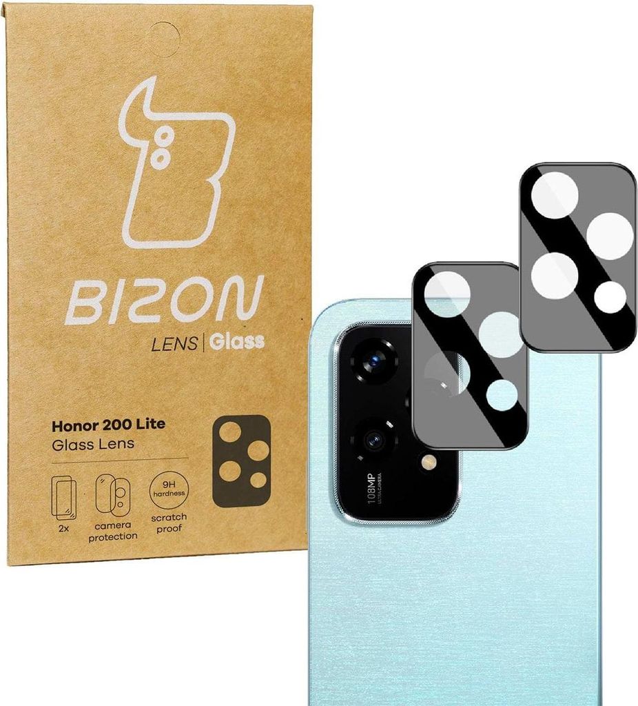 Szkło na aparat Bizon Glass Lens do Honor 200 Lite, 2 sztuki