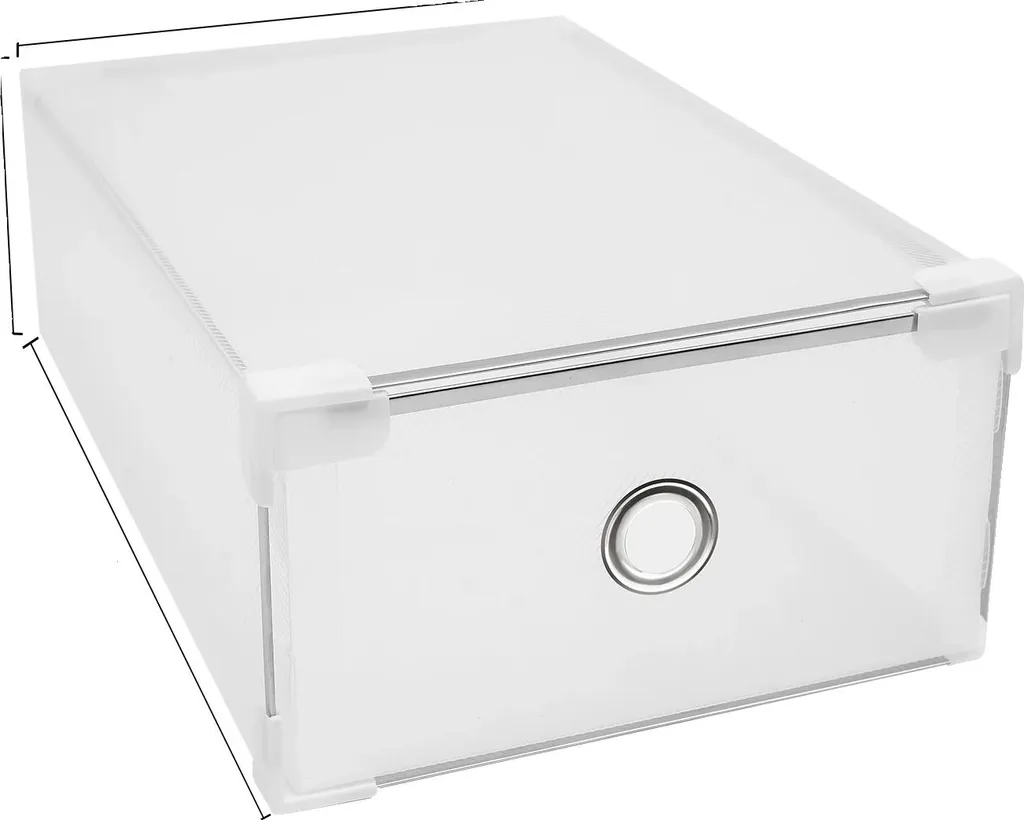 Boîte à chaussures empilable en plastique blanc lot de 20 rangement