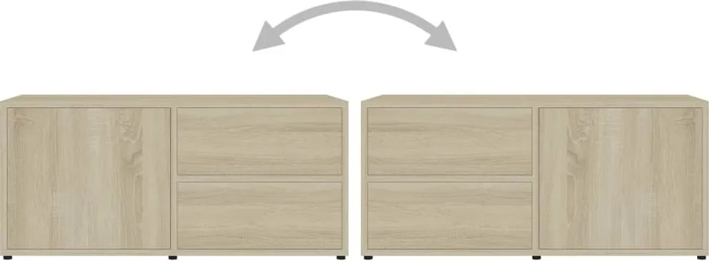 SYFAX™ Mobile Porta TV Rovere Sonoma 80x34x36 cm Legno Multistrato - 8