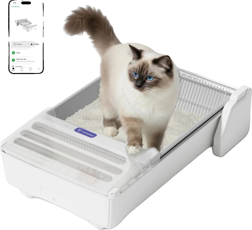 Bac à litière pour chat, système autonettoyant, conception Image du produit 