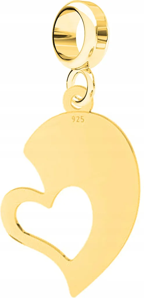 Charm Piastra d'Amore Argento 925 e Oro - Gioiello Luxury Compatibile
