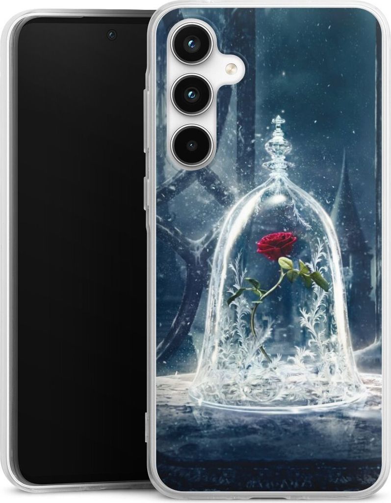 DeinDesign Handyhülle für Samsung Galaxy A35 5G Silikon Hülle Case Smartphone Schutzhülle Die Schöne und das Biest Disney Princess Rose