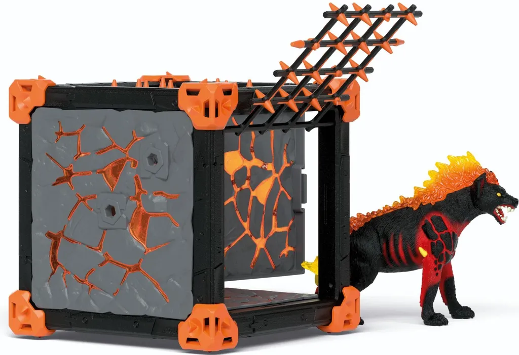 Schleich Eldrador 42674 BattleCave Lavahyäne Figurine de Combat de Feu