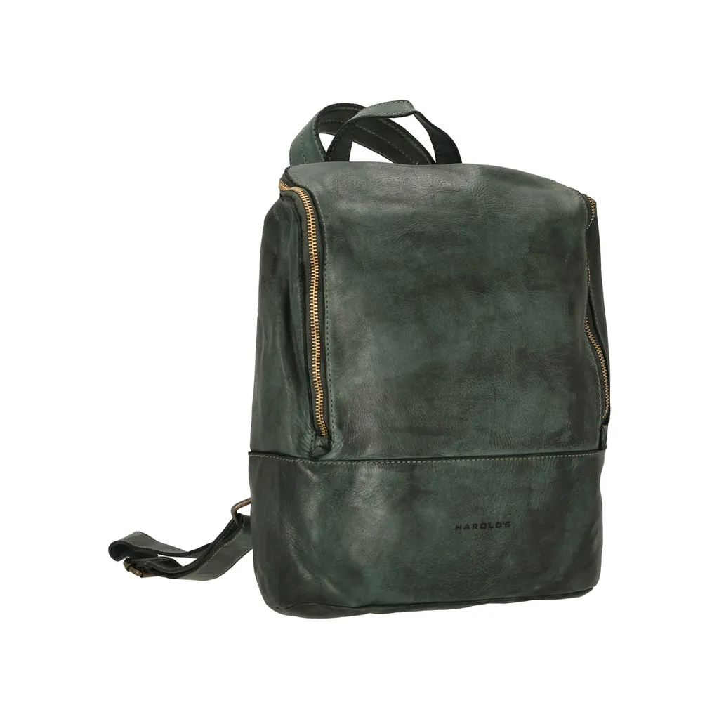 Sac à Dos en Cuir Vert Foncé Submarine avec Compartiment Ordinateur - 6