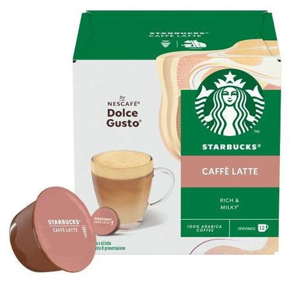 Starbucks Caffè Latte - 12 Capsule Per Dolce Gusto Immagine del prodotto 