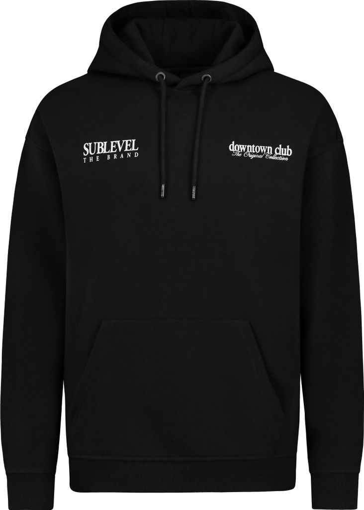SUBLEVEL Hoodie mit Logoprint und Kängurutasche Größe: XL
