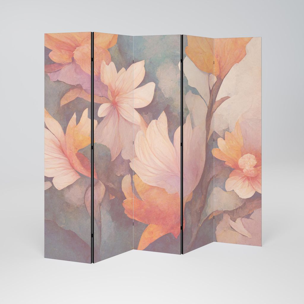 SpaceRebels Paravent Raumteiler - 5-teilig Raumtrenner, Druck 2-Seite - Raumtrenner - Trennwand Wohnung - Room Divider - Spanische Wand Deko Modern...
