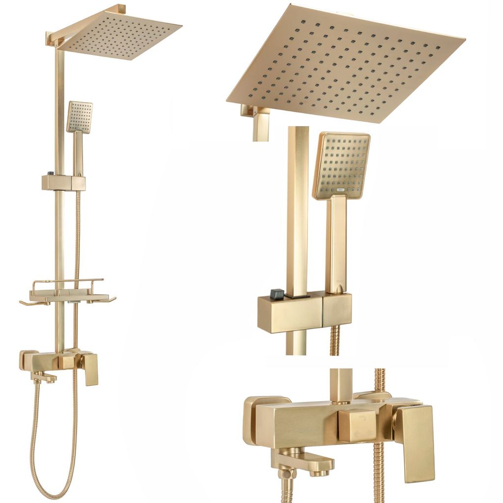 Set Doccia Rea Jack Brushed Gold Immagine del prodotto 