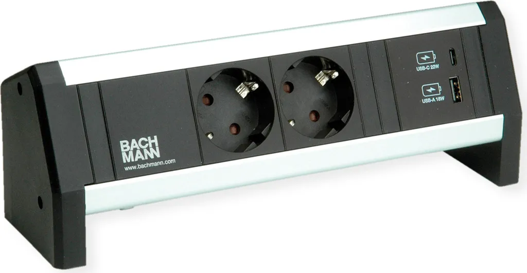 Solution de charge bureau 2 Prises et USB A/C 22W BACHMANN DESK GST18