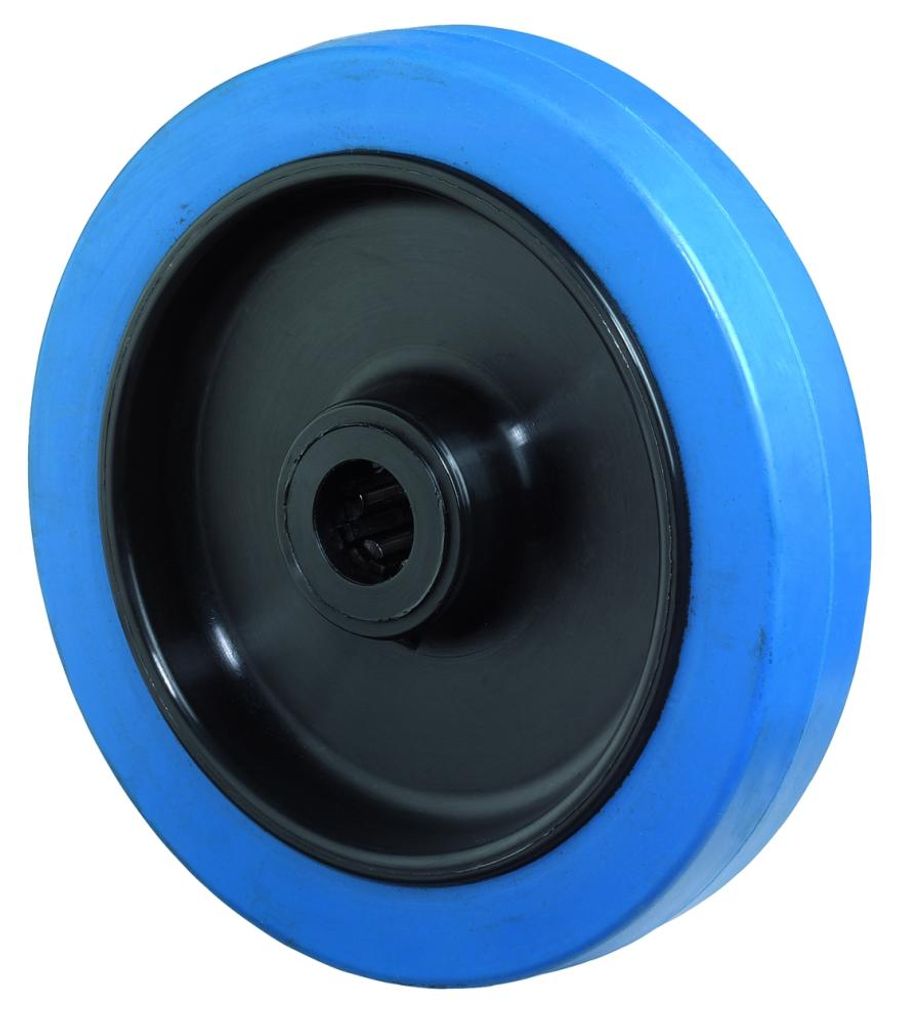 BS Rollen Rad Durchmesser 100mm Tragkraft 140kg Elastic-Vollgummi-Rad Nabenlänge 40mm - B61.101