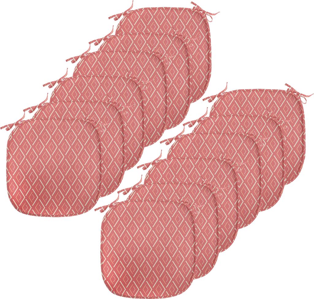 ABAKUHAUS Geometrisch Polster für Esszimmerstühle, Chevron Linien Fliesen, Dekoratives wasserfestes Kissen mit Riemen für Küchensitze, 40 cm x ...