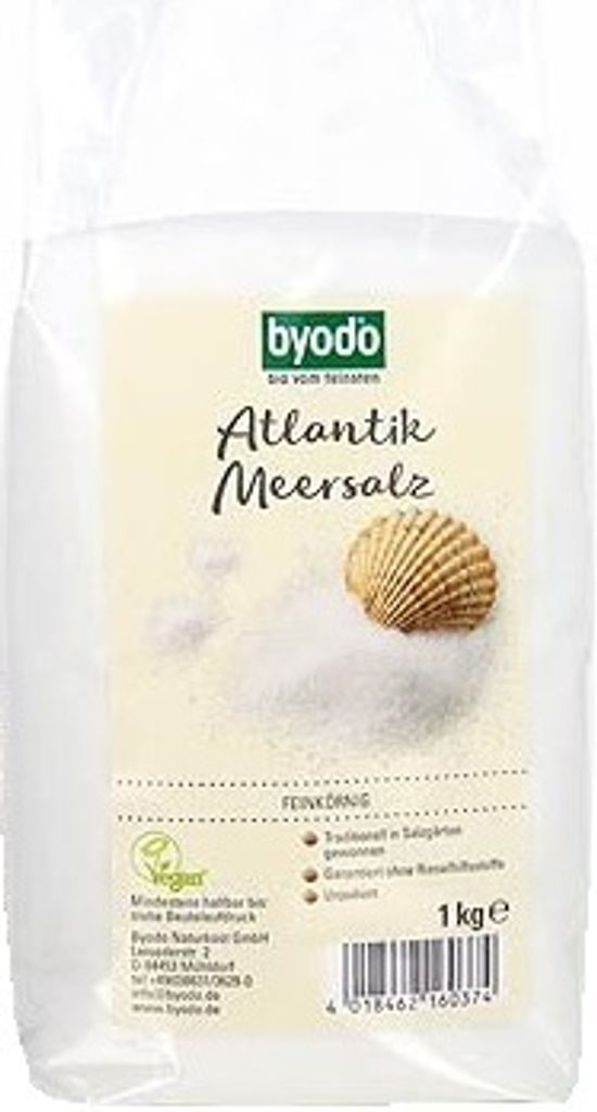 Byodo atlantická Mořská sůl jemná (1000g), 11787 Obrázek produktu 