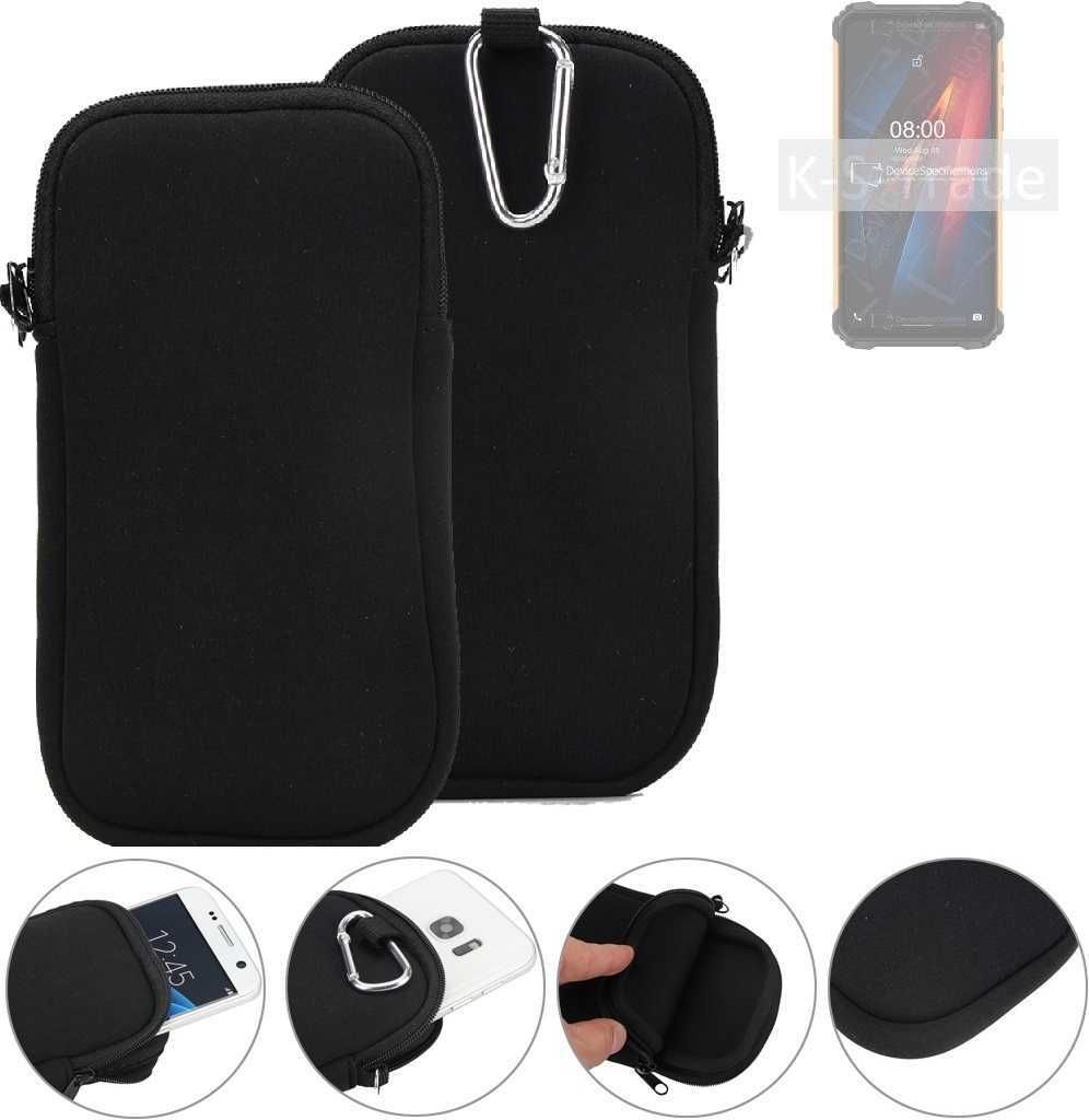 K-S-Trade Neopren-Hülle Handyhülle kompatibel mit Ulefone Armor 8 Pro Schutzhülle Neoprenhülle Sleeve Schutz-Hülle Gürtel Tasche Case Holster