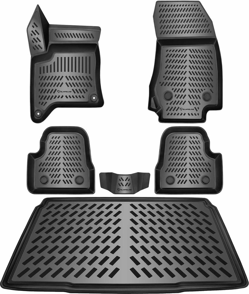 Gummimatten & Kofferraumwanne SET für PEUGEOT 208 Hybrid (2023-2025) (Standard Ladeboden)