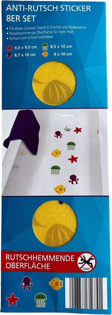 Anti-Rutsch Sticker / Aufkleber für Dusche und Badewanne selbstklebend, 8 Stück