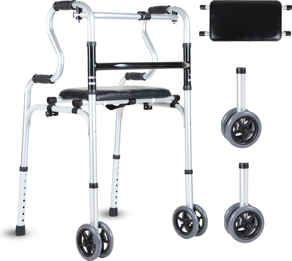 Rollator Leichtgewicht, Gehgestell Gehhilfe 5/8-fach Produktbild 