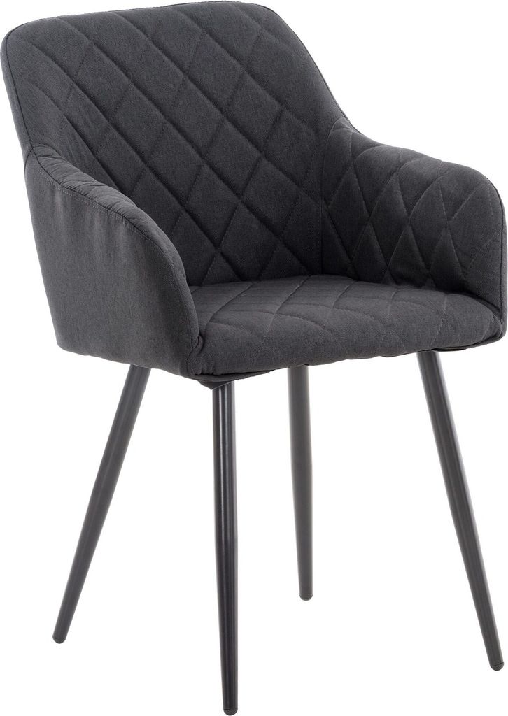 CLP Esszimmerstuhl Shila Gesteppt Farbe:schwarz;Material:Stoff