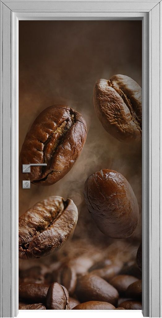 Tür Selbstklebende 90x210 cm Türfolie Türtapete Klebefolie - Kaffee Coffee Bohnen