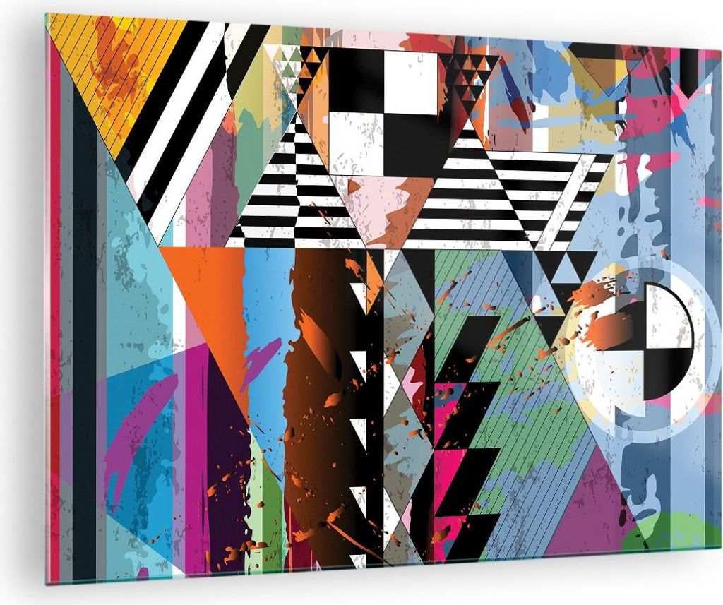 Bilder auf glas - Abstraktion modern - 70x50cm - Glasbilder - Wandbilder - Kunstdruck - zum Aufhängen bereit - Wanddekoration aus Glas - Glas Bild...