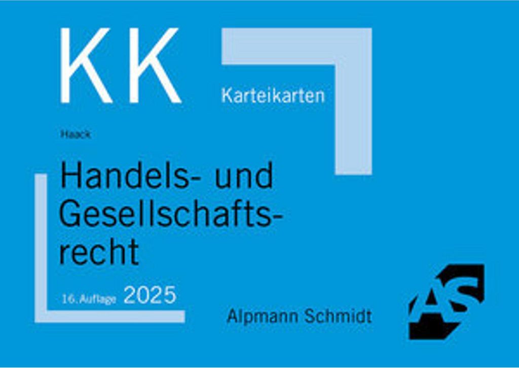 Karteikarten Handels- und Gesellschaftsrecht