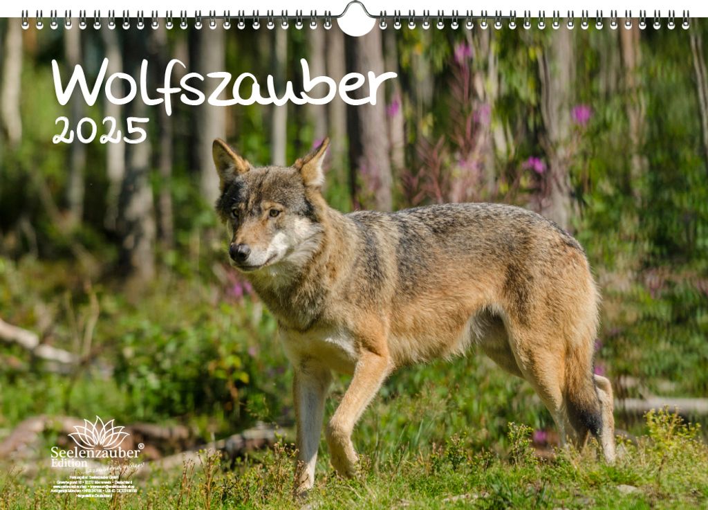Wolfszauber DIN A3 Kalender für 2025 Wolf und Wölfe - Seelenzauber