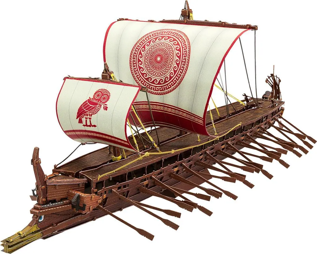 Maquette Trière Grecque Métal sans Colle - Puzzle 3D Montage Propre et Facile