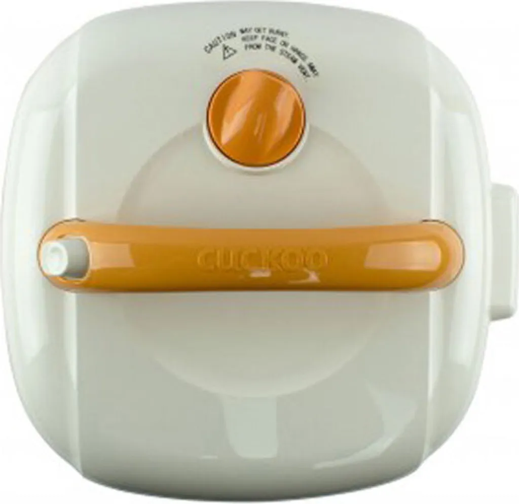 Cuiseur à riz électrique compact Cuckoo CR-0331 de 0,54L blanc et orange - 10