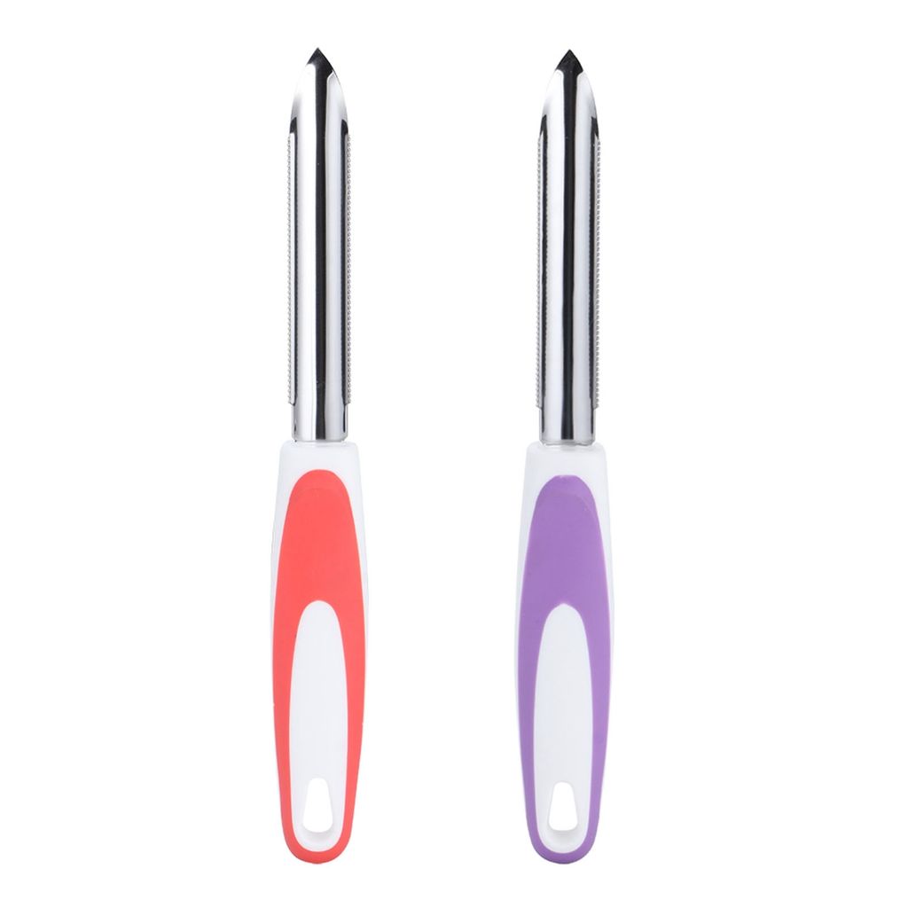 2 Stücke Edelstahl Obst Pfeffer Corer Core Remover Werkzeuge Küchenbedarf Orange Lila