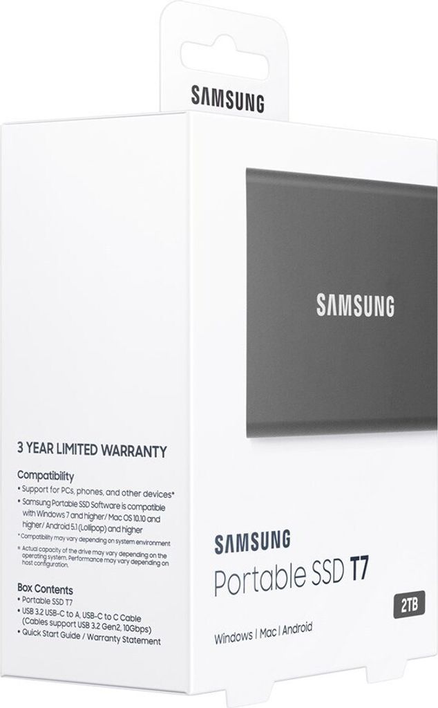 Samsung portable SSD T7    2TB USB 3.2 Gen 2 (USB-C) Produktbild 11