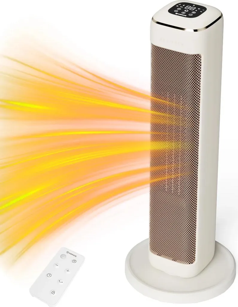 Chauffage d'appoint soufflant blanc avec sécurité active et céramique - 2