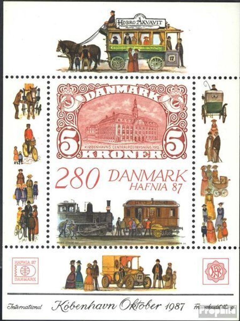 Briefmarken Dänemark 1987 Mi Block7 (kompl.Ausg.) Produktbild 