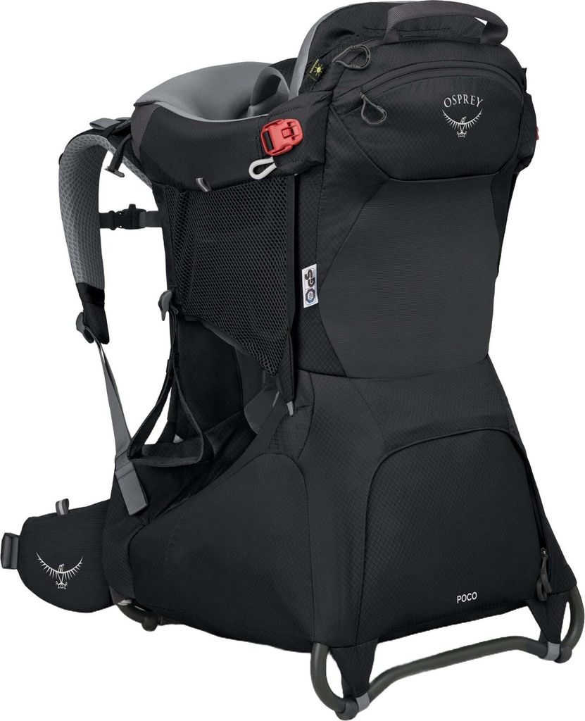Poco Little Child Carrier + Raincover - Kindertrage (Kraxe) (schwarz)